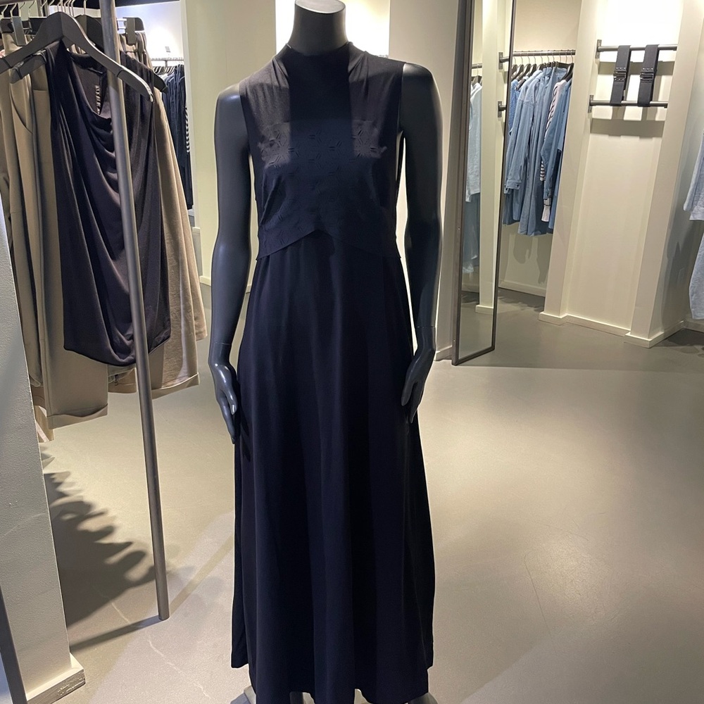 Y-3 Blue Long Sleeve Mock Neck Gown